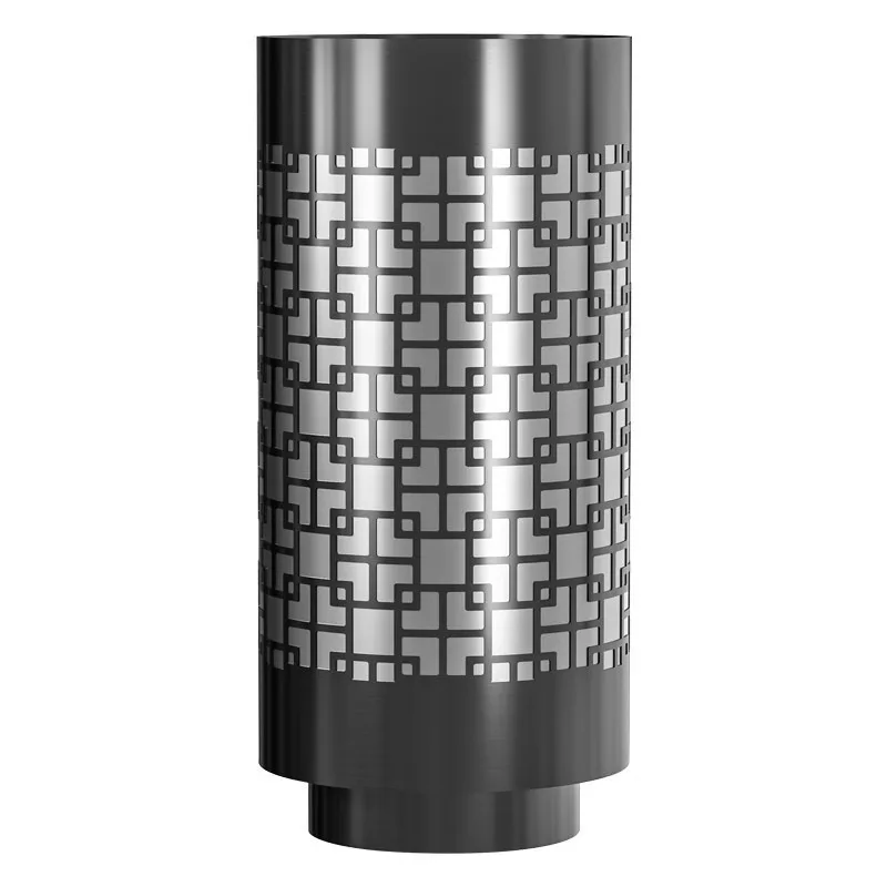 New Chinese stainless steel column basin, hotel bathroom round column washbasin, integrated floor-to-ceiling washbasin