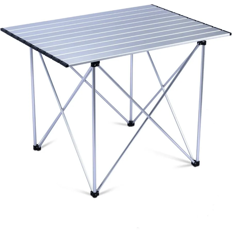 

Ultralight Compact Camping Folding Table with Carry Bag Reinforced Silver XL Perfect for Outdoor Adventures Picnics and Travel