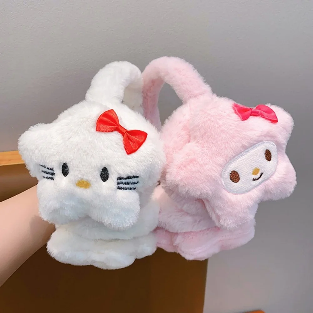 별 모양 여성용 따뜻한 귀마개 귀여운 플러시 귀덮개 소녀용, 겨울 추위 방한 두꺼운 귀마개