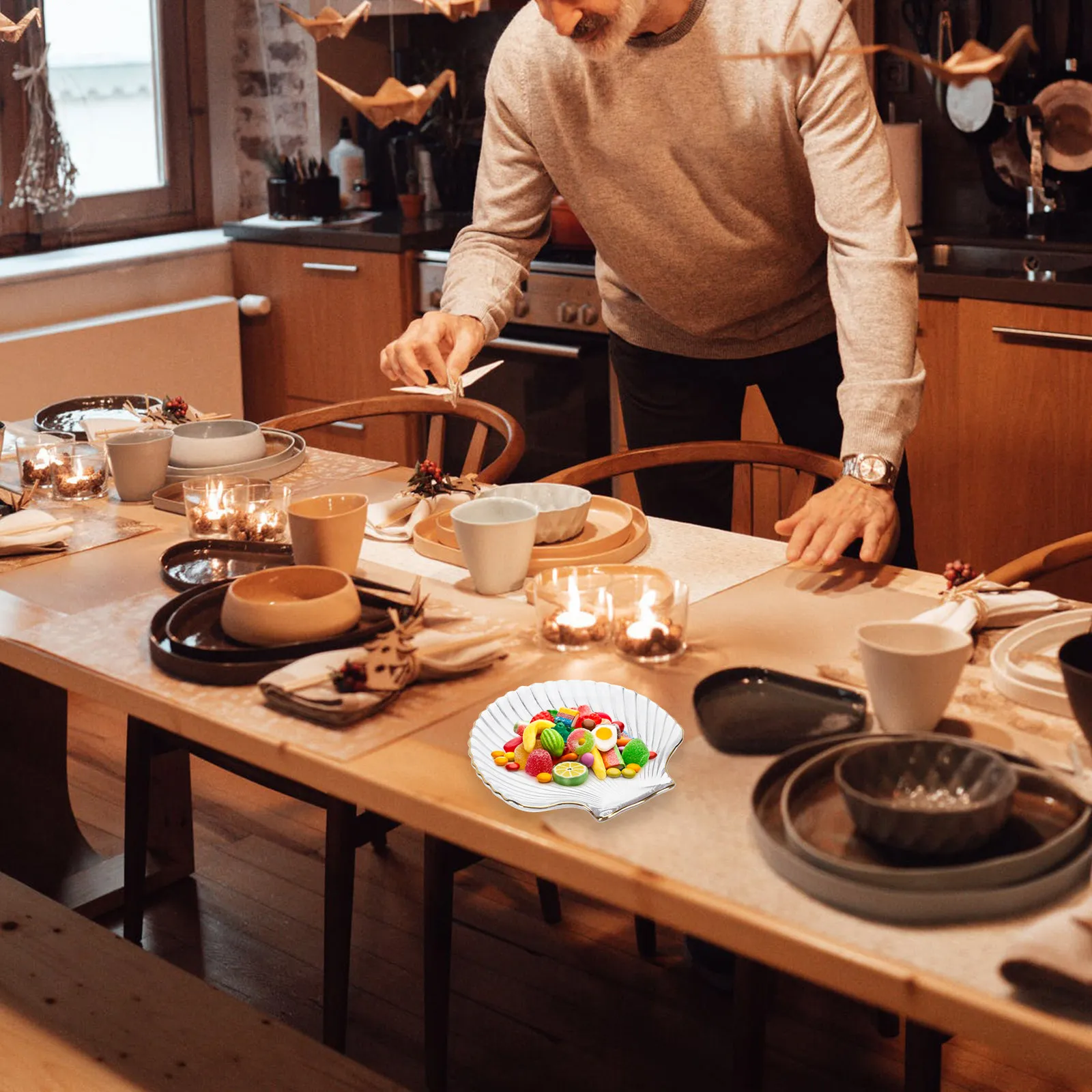 

1 шт. Практичное блюдо для еды с уникальным дизайном в форме ракушки для домашнего использования и подарков, тарелка для фруктов, кухонные принадлежности, тарелка для хранения продуктов