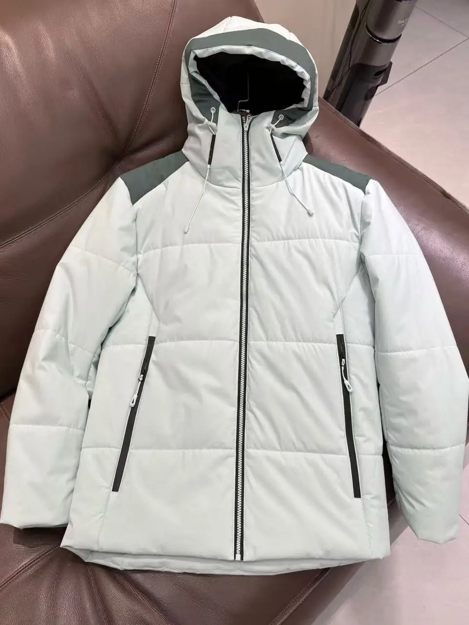 

Thiened Outdoor Hooded Cotton Jaet Men's Winter Workwear Warm Sports Coat Women's Stand Fit Long Sve Zipper Closure