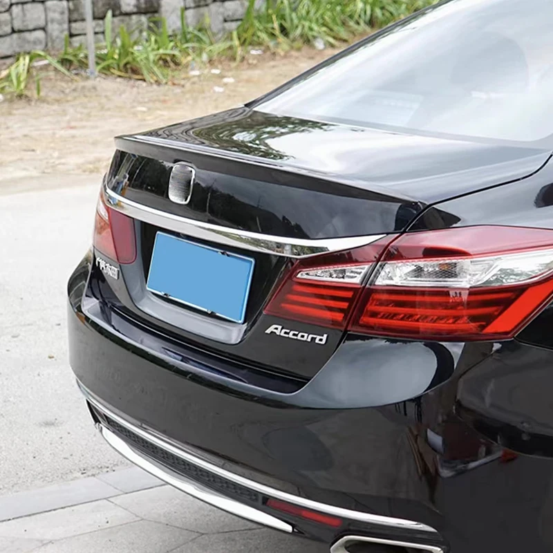 

For Honda Accord's 9th generation rear trunk lid spoiler wing carbon black modification 2014, 2015, 2016, 2017