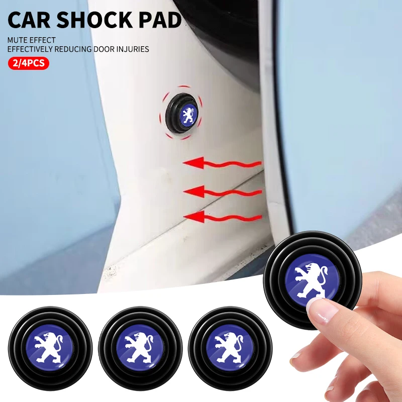 Car Door Shock Stickers Absorber Soundproof Buffer Pier pad For Peugeot 206 208 306 307 308 508 106 107 108 2008 3008 5008 207