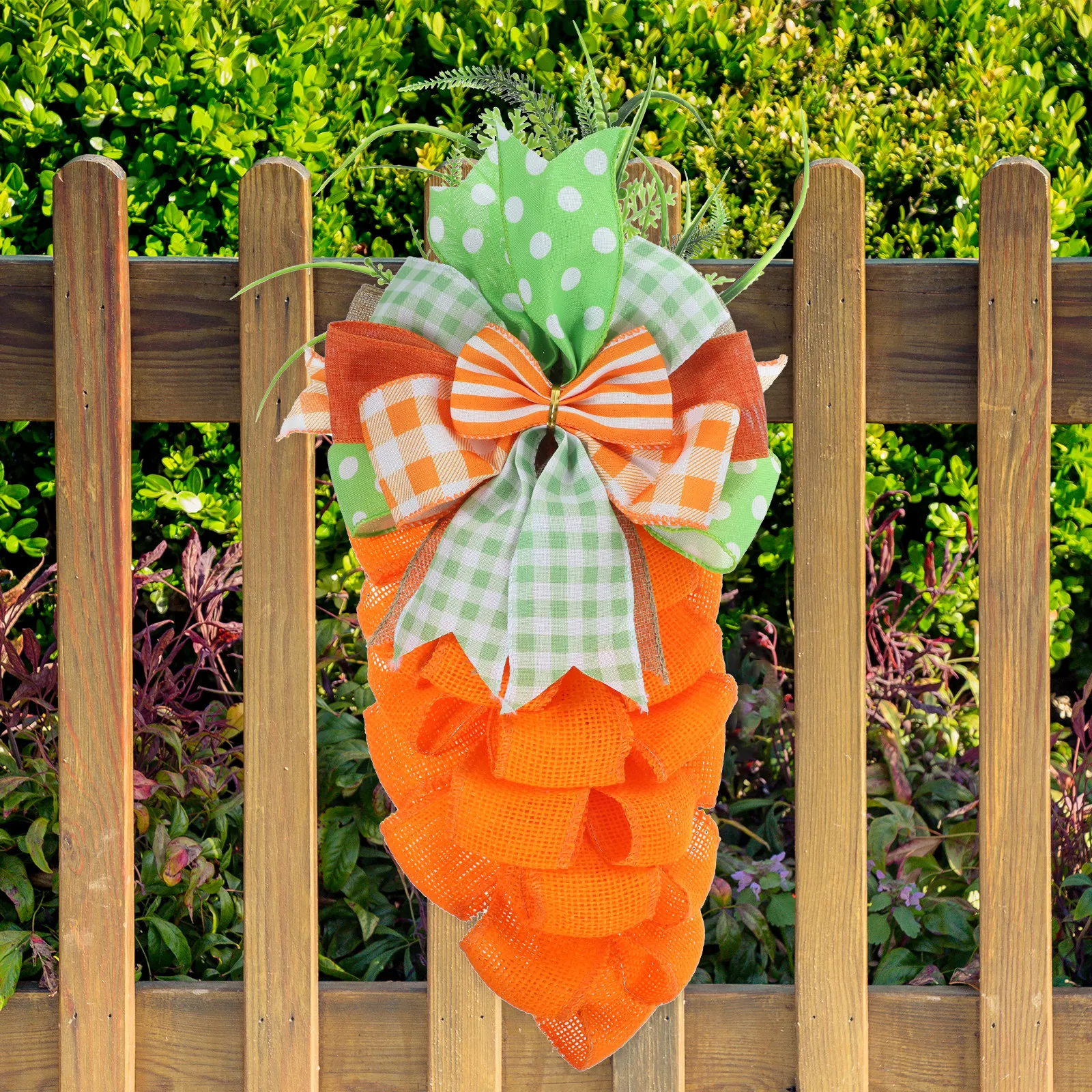 Easter Carrot Wreath Artificial Spring Hanging Decor Easter Party Supplies Front Door Wall Hanging Decoration Spring Wreath