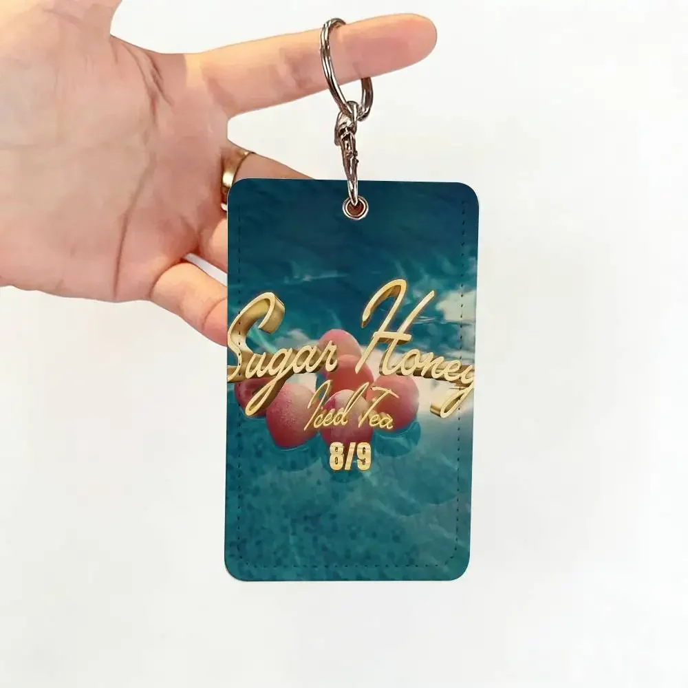 مغني الراب L-Latto السكر العسل مثلج حافلة منزل بطاقة الوصول الغطاء الواقي المدرسة مستطيلة المفاتيح بو الجلود معرف الأكثر مبيعا