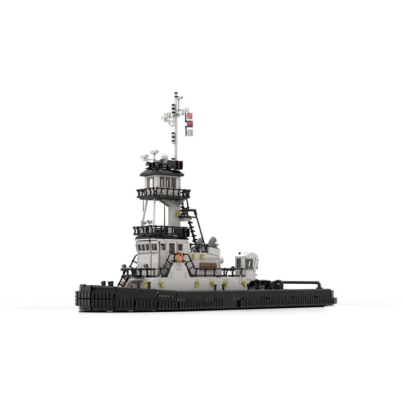 City Boat Model MOC Building Brick  Rescue Grade Super Large Tugboat Modular Technology Gift Holiday Assemble Children Toys Suit