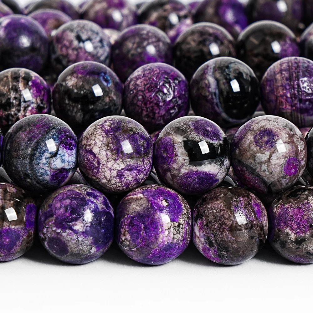 

Wholesale Natural 12mm Purple Magic Agate Beads Round Loose Gemstones Color Changing in Water for Jewelry Making DIY Necklace