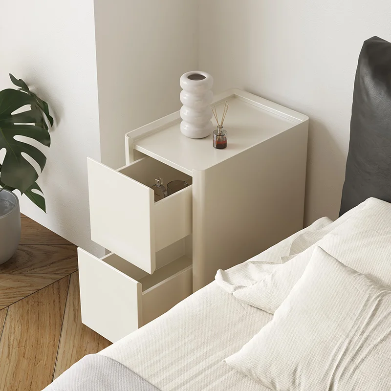 Organizer White Bedside Table Bedroom Mobile Drawers Luxury Storage Cabinets Nightstand Librero Mesa De Noche Trendy Furniture
