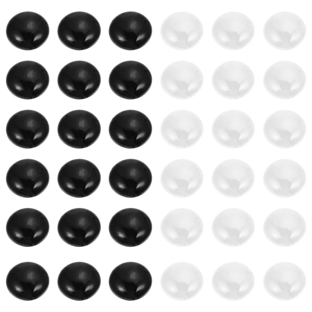 

1 set Glass Pieces Flat Chess Stone Black Beads Ceramic Porcelain Handmade Go Chess Stone Safe Game Entertain