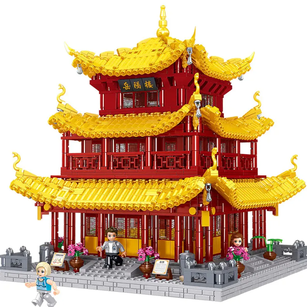 

creative expert ideas Yueyang Tower street view moc Building Block model toy gifts Christmas 3367pcs