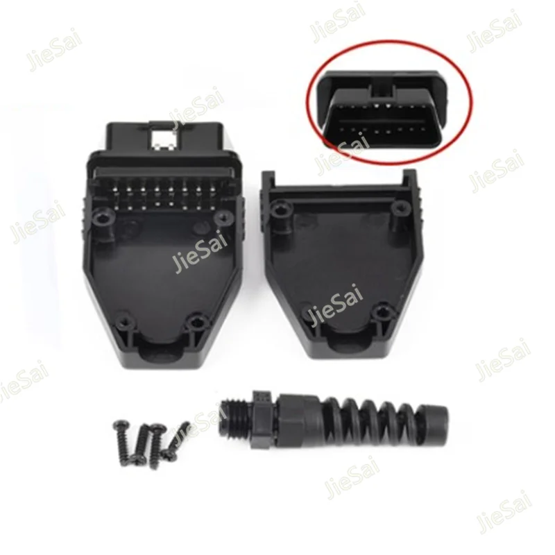 Universal OBDII 16 Pin/Way OBD2 OBD 2  Socket Automotive Connector OBD-II Plug