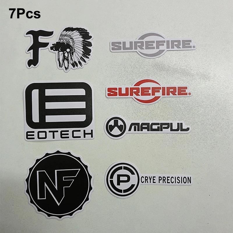 7 Pcs/Set Waterproof Matt Pegatinas Military Tactical Sticker Car Motorcycle Decoration Decals for Bicycle Helmet Laptop Luggage