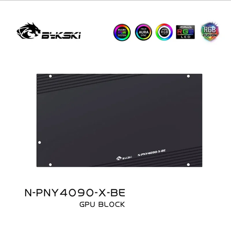 Bykski RTX4090 GPU nights For PNY RTX 4090 Watercooler + CNC Backplate 5V/12V RGB MB SYNC N-PNY4090-X