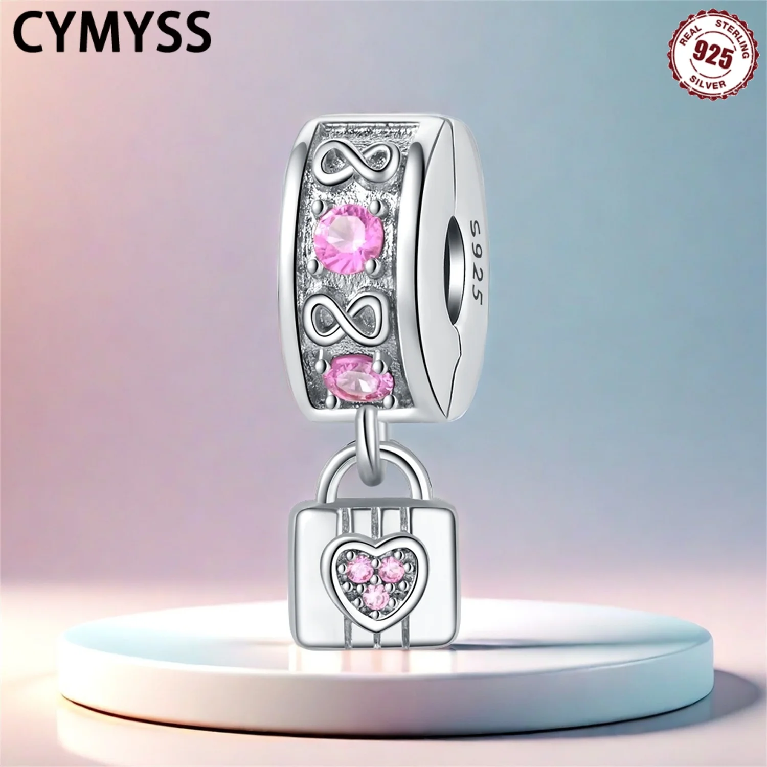 

CYMYSS 2025 New S925 Sterling Silver Love Suitcase Positioning Buckle Boutique Travel Birthday Party Jewelry Gift Women's Beads