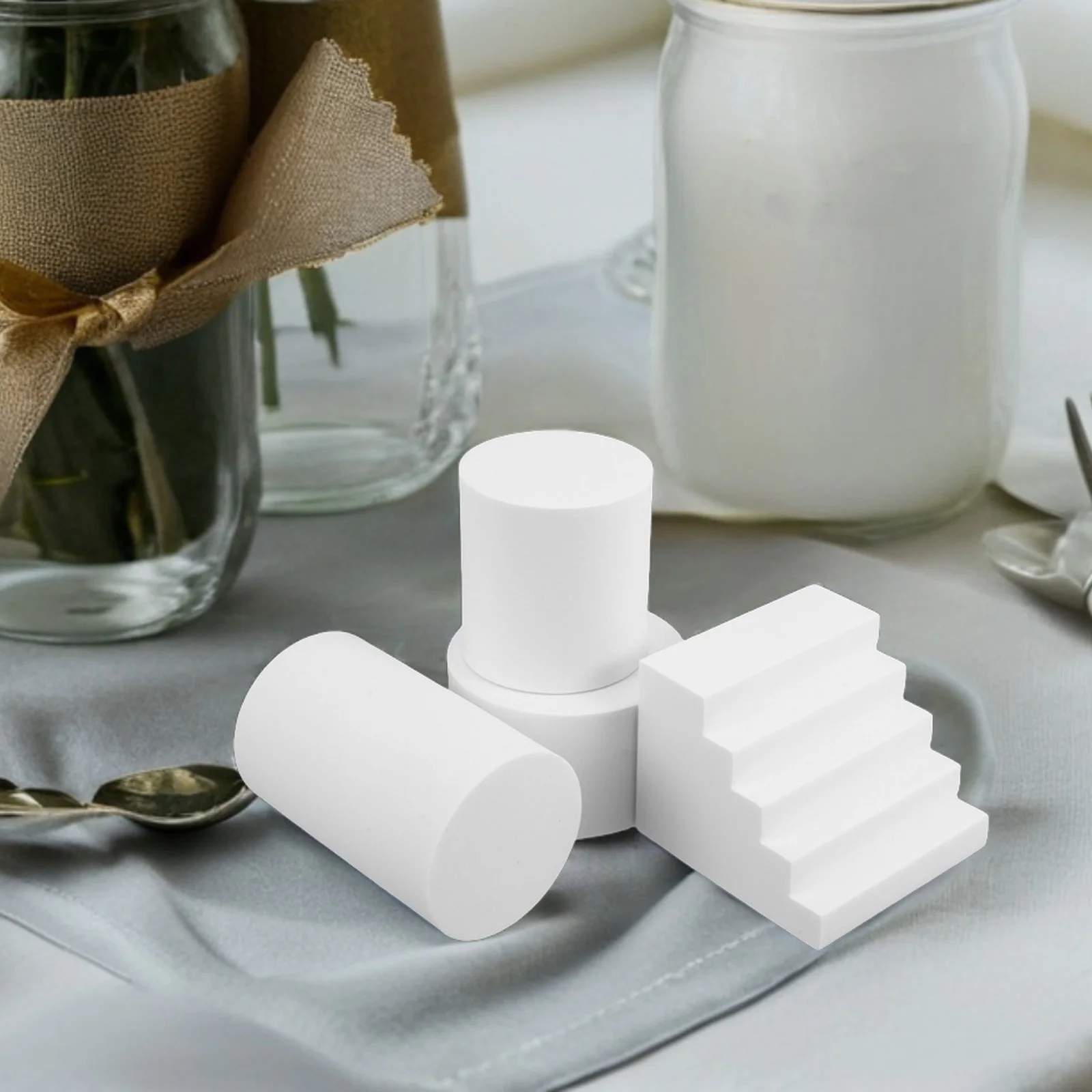 

1Set Photography Background Decoration Versatile Foam Ladder Prop White Boards for Product Photography Jewelry Cosmetics Food