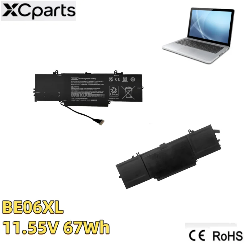 

11,55 В 67 Втч 5800 мАч BE06XL Аккумулятор для ноутбука HP Elitebook Folio 1040 G4 HSTNN-IB7V HSTNN-DB7Y 918045-1C1 918045-171 918180-855
