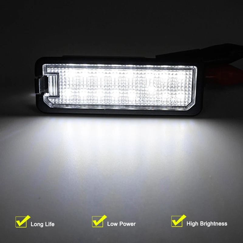 Lámpara LED para matrícula, Seat Leon luz blanca de 12V para 2013, 2014, 2015, Toledo 2016-UP