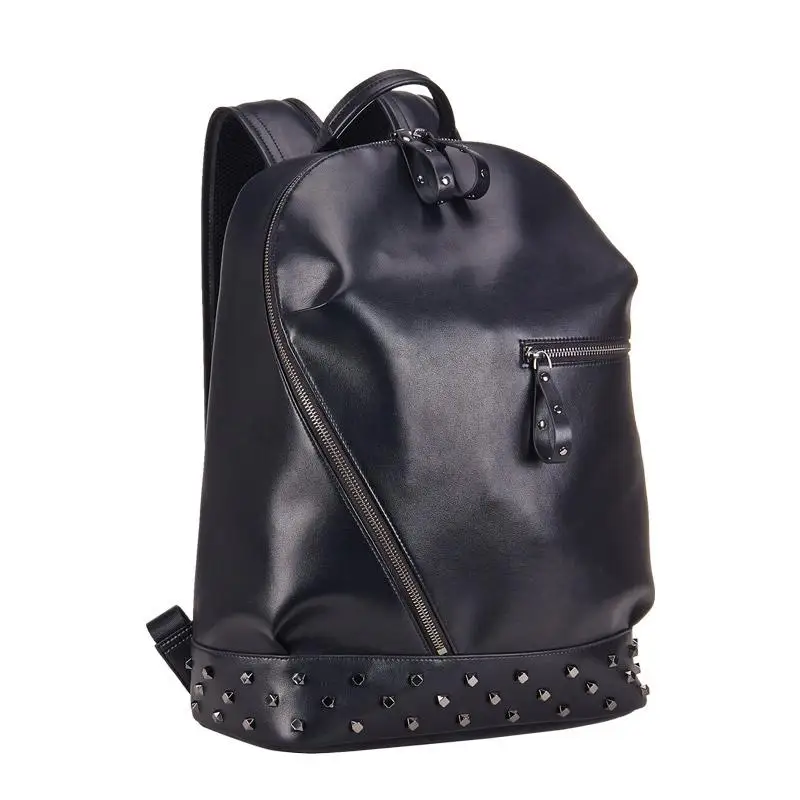 European And American Fashion Metal Rivet Backpack With Personalized High-end Feel Large Capacity Portable Travel Backpack Trend