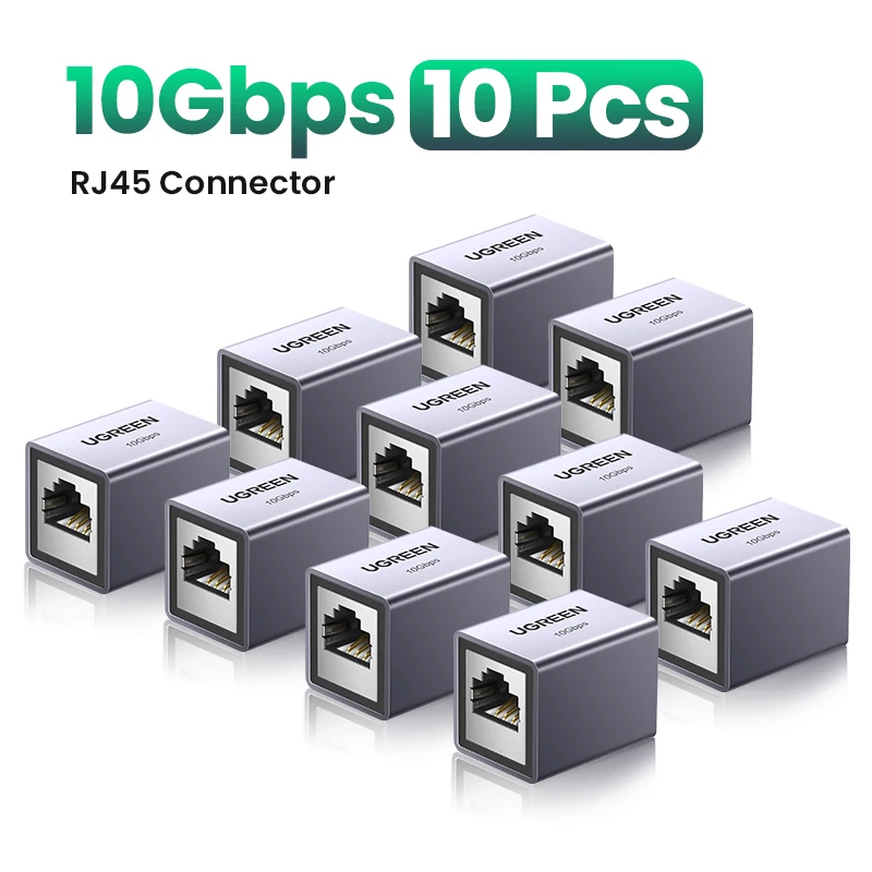 Ugreen Rj45 Connector 10Gbps Netwerk Extender Extensie Voor Cat8 Cat7 Cat6 Ethernet Kabel Adapter Gigabit Vrouw Naar Vrouw