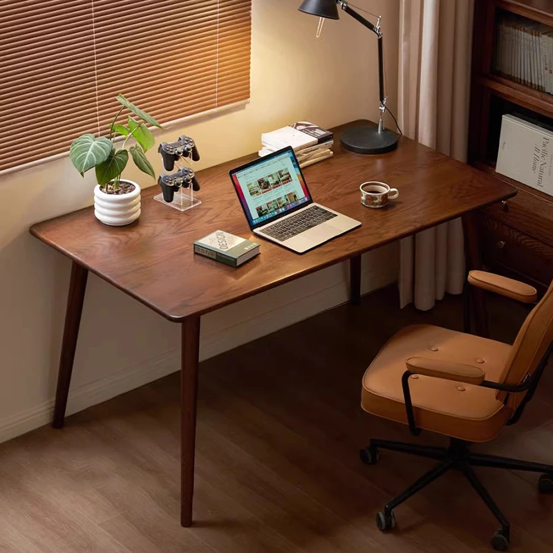 

All solid wood dining table and chair combination, medieval black walnut, household Japanese dining, rectangular table