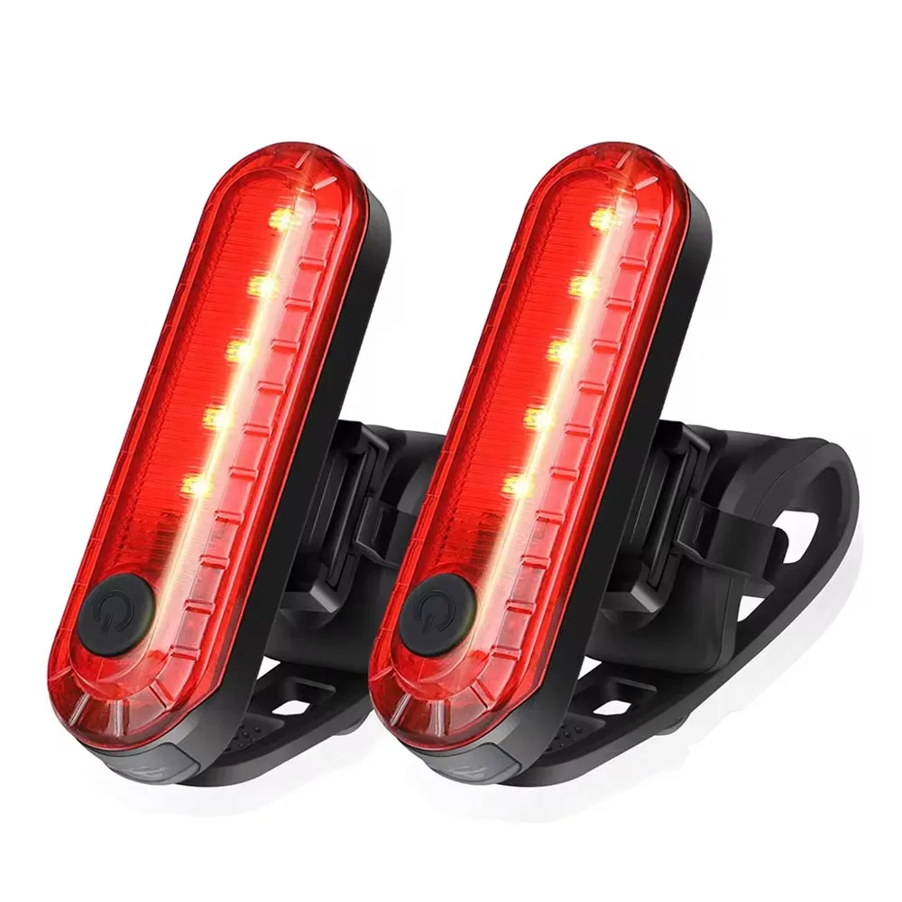 Rear Bike Tail Light USB Rechargeable Red Ultra Bright Taillights Fit On Bicycle Easy to Install for Cycling Safety