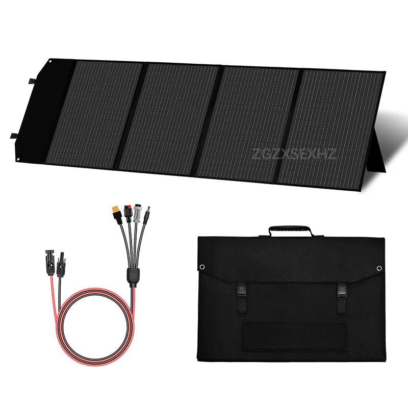 200-W-tragbares, faltbares Solarmodul, Solarladegerät, Outdoor-Solarmodul für mobile Stromversorgung, Camping, Wandern, Auto, Boot, Handy, Überwachung