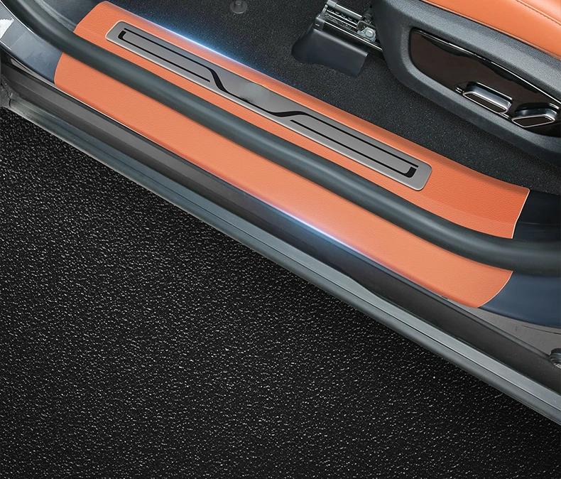 Suitable For BYD Tang EV DMI DMP 2021 2022 2023 Leather Threshold Strip Rear Guard Welcome Pedal Decorative Stickers