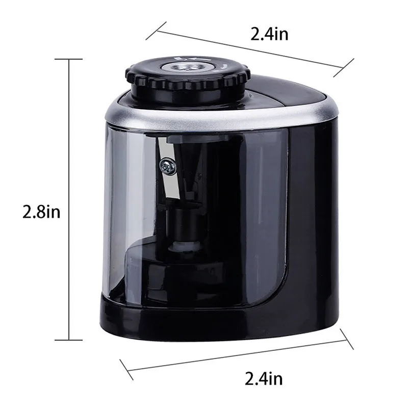 Portable Pencil Sharpener Electric Manual 2 in 1 Automatic Pencil Sharpener Kids Adults Auto Pencil Safe Sharpener Stationery