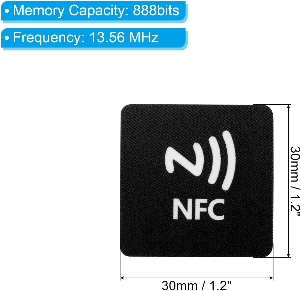 3/6Pcs NFC 216 Tags NFC Stickers NFC Label RFID adhesive label sticker NFC216 Tag 888 Bytes Memory PET Material Rewritable NFC