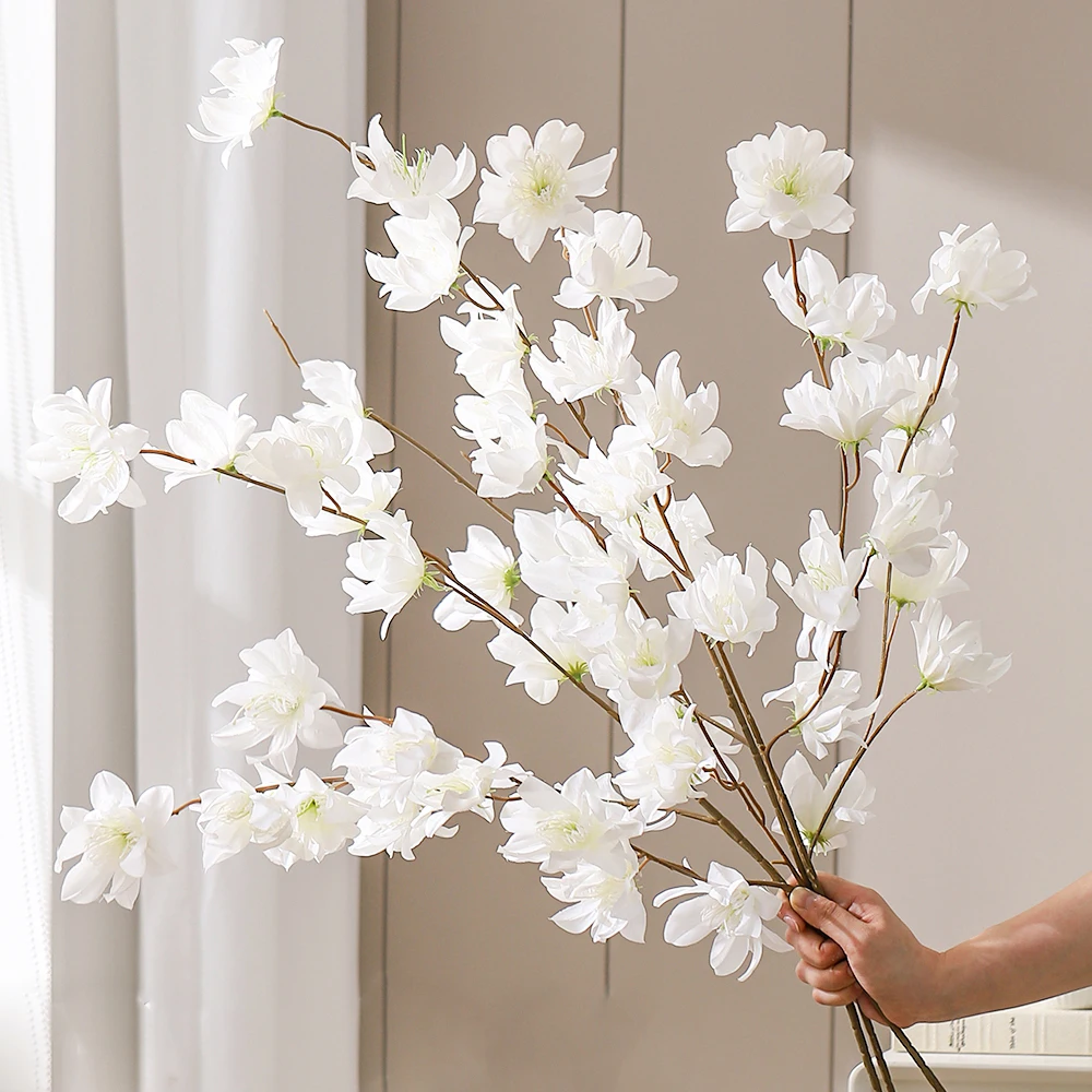 Buquê de flores artificiais de 110cm, flor falsa longa para decoração de casa, suprimentos para festa, jardim, decoração de casamento, acessórios de vaso, 1 peça