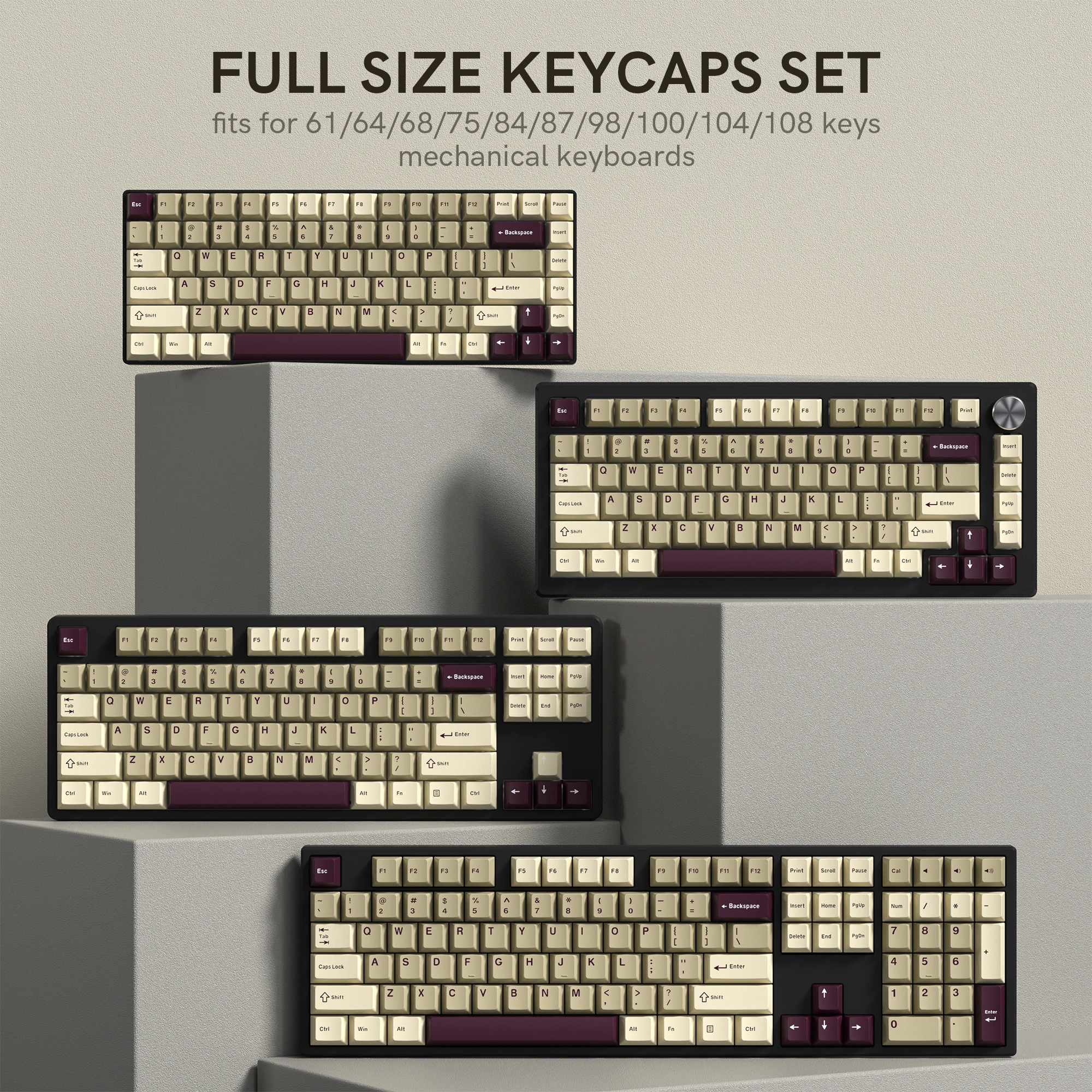 168 Keys PBT Keycaps Cherry Profile White Purple Double Shot Key Caps for Gateron Cherry MX Switches Mechanical Gamer Keyboard