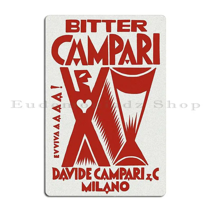 Bitter Campari Elegance Vintage Charm Metal Plaque Poster Club Home PaintingCustomize Design Tin Sign Poster