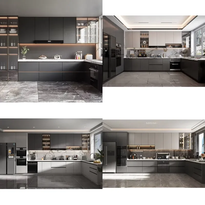 Modern Grey Kitchen Cabinet Design