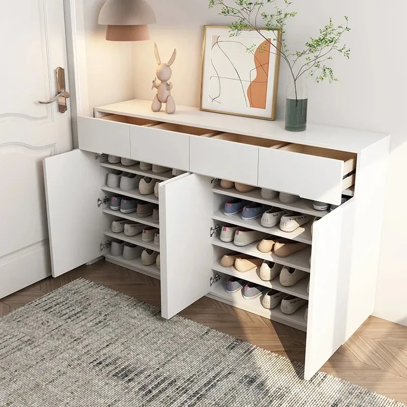 خزائن الأحذية الداخلية الاسكندنافية رف تخزين عمودي منظم خشبي خزائن الأحذية كبيرة الحجم أثاث منزلي حديث من Gabinete #2