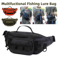 Men Waist Chest Bag Multifunctional Lure Fishing Belt Bag Waterproof Lightweight Outdoor Sports Waist Bags Molle Fanny Pack Bags