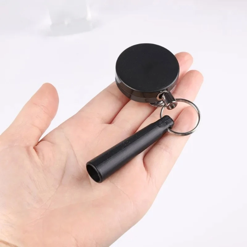 Keep Your Pens Safe with this Flexible Silicone Pen Holder Convenient Retractable Keyring Elastic Pencil