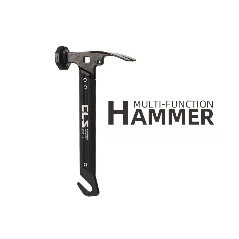 Mini Multifunctional Stainless Steel Hammer, Aluminum Alloy Handle, Camping Tent Nail, Claw Hammer,Hand Tool