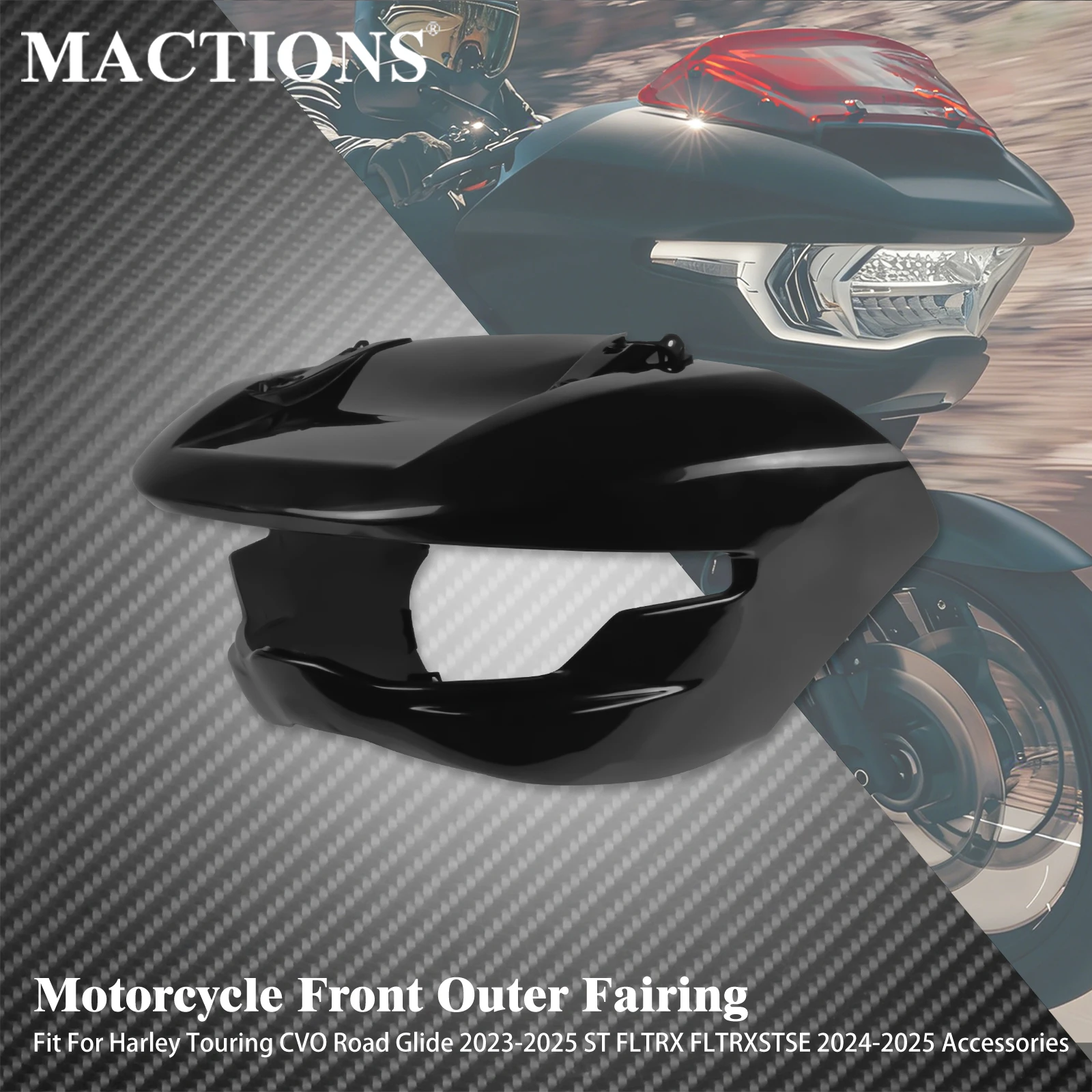 

Motorcycle Front Outer Fairing Black Headlight Cover For Harley Touring CVO Road Glide 2023-2025 ST FLTRX FLTRXSTSE 2024-2025