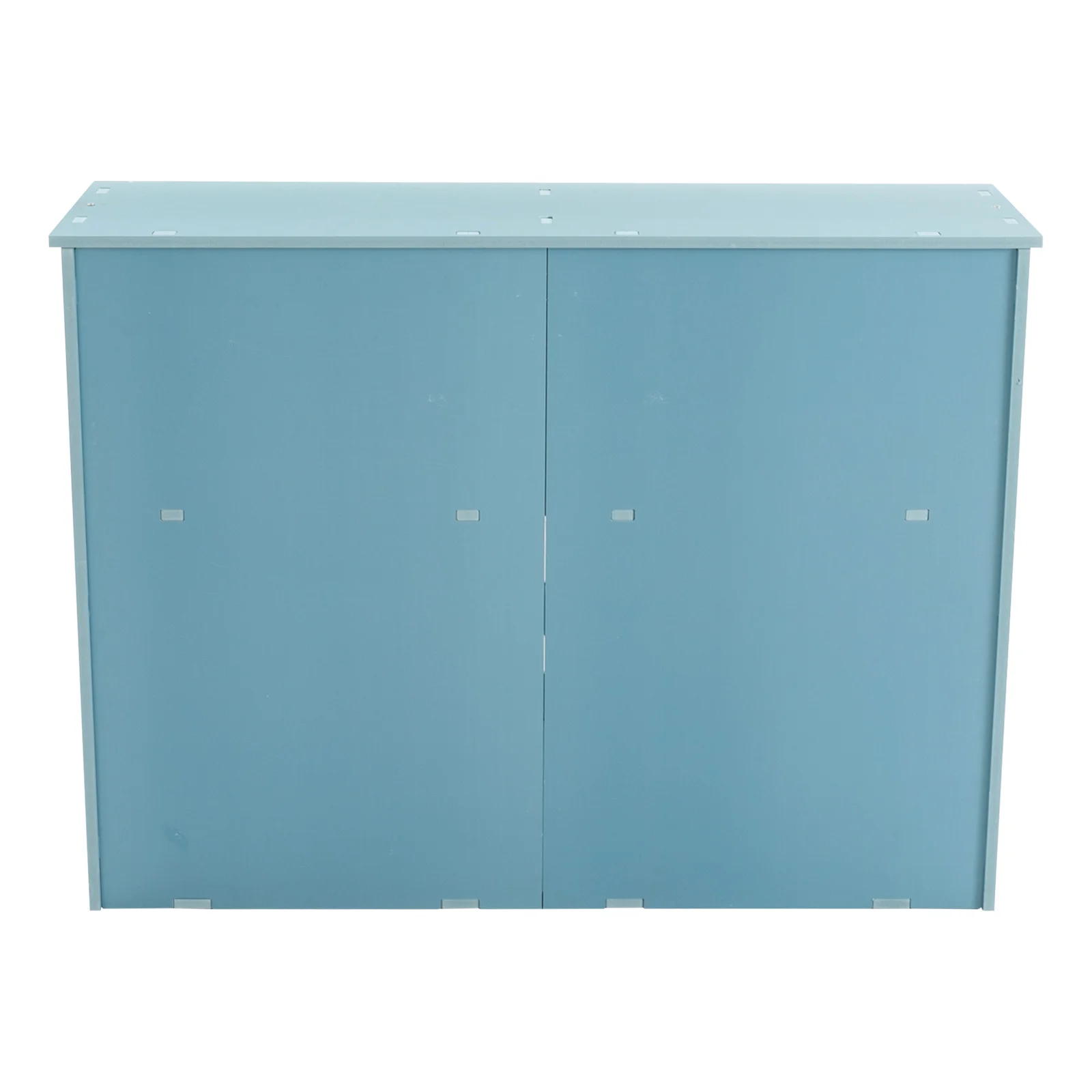 Children’s Book Shelf, PVC Board, 2 Vertical Compartments, Large Bottom Bin, Cute Light Blue Design, Ideal for Books and Toys