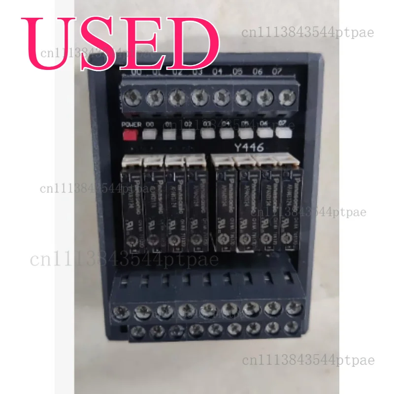An 8-slot relay module: y446, input dc24v. (real picture taken)