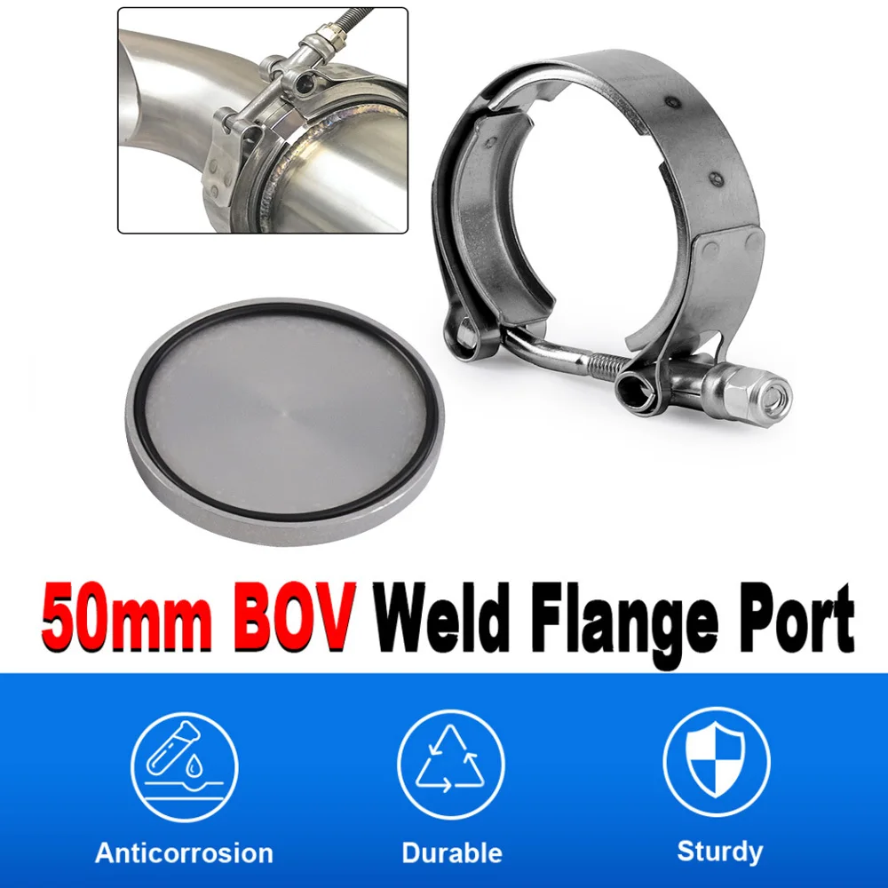 50MM 2 Inch Aluminum alloy BOV Flange Adapter Block Off Plate Cap Plug Blanking Plate Clamp Universal