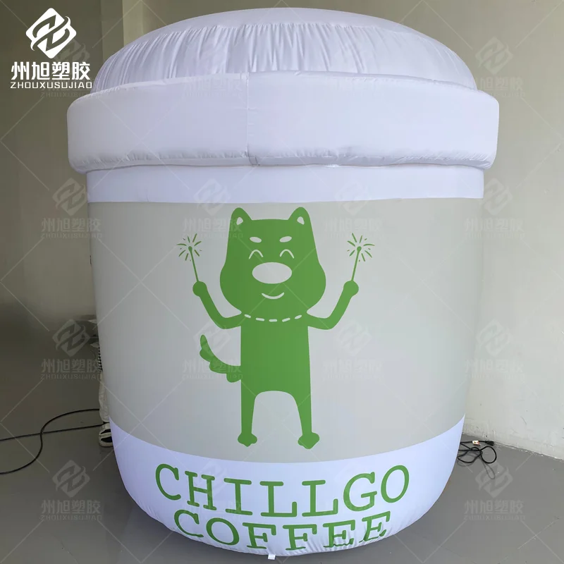 

Customized inflatable coffee cup model with blower outdoor advertising activity promotional decoration props