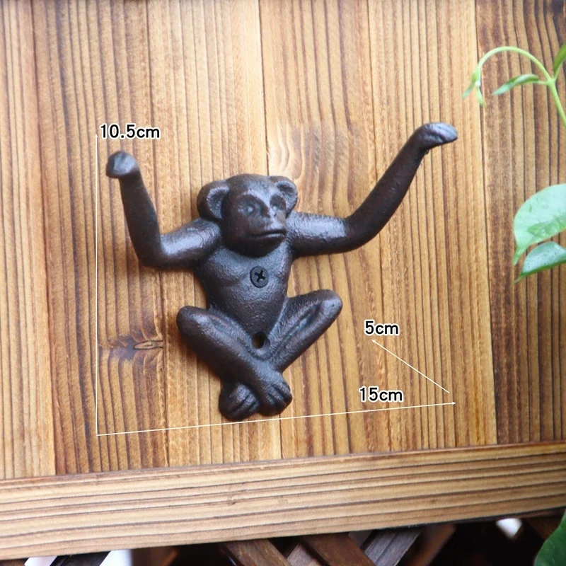 Creative Animal Monkey Decoration Hook Wall Wall Hanging Porch Store Vintage Key Rack Personalized Coat Hook