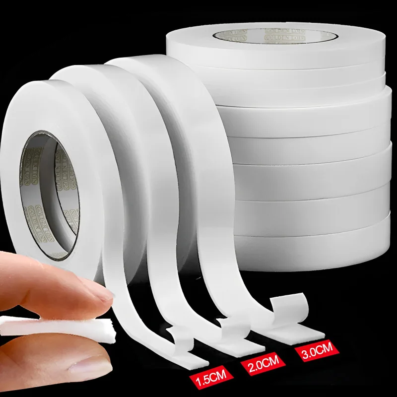 300cm Double Sided Foma Tapes White Sponge Adhesive Tape Waterproof Fixing Sticky Pad Anti-mildew Sealer Bathroom Sealing Strips