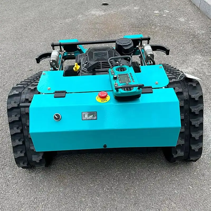 New product, factory direct sales, high-quality, customizable all-terrain remote-controlled lawnmower robot.