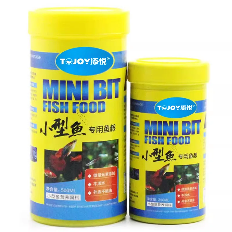 T-JOY Slow-Sinking Tropical Fish Food - Micro Pellets for Guppy, Betta, Neon Tetra & Livebearers, High Protein, Color Enhancing