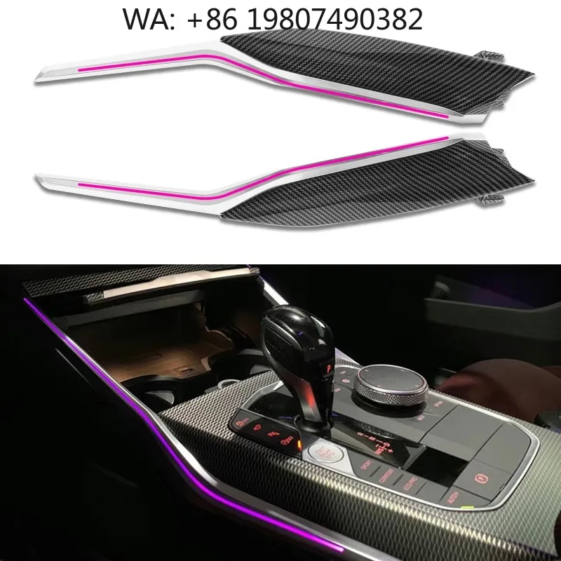 European Spec Screen Linked G30 LED Atmosphere Lamp, 64 Color Dynamic Interior Ambient Strip Fit 2017-2023 Mid Sedan Air Vent De