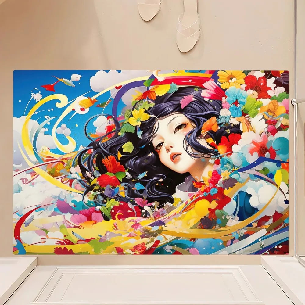 Contemporary Art T-Tomokazu Matsuyama Floor Mat Bedroom Kitchen Door Bath House Super Absorbent Foot Non-slip