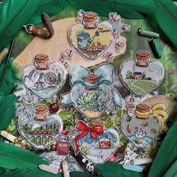 BXT028 Decoration Home Decor Homfun Craft Christmas Cross Stich Set Counted DIY Cross Stitch Kits Fridge Refridgerator Magnets