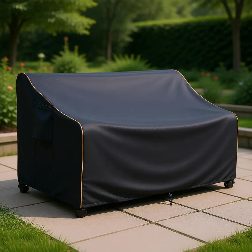 

Всепогодный чехол для 3-местного садового дивана, 79x38x35 дюймов, 100% водонепроницаемый чехол для уличной мебели, черный
